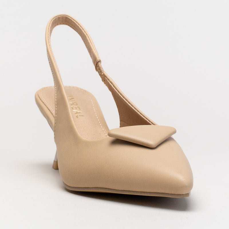 Kitten heel slingback with self colour trim _ 161883