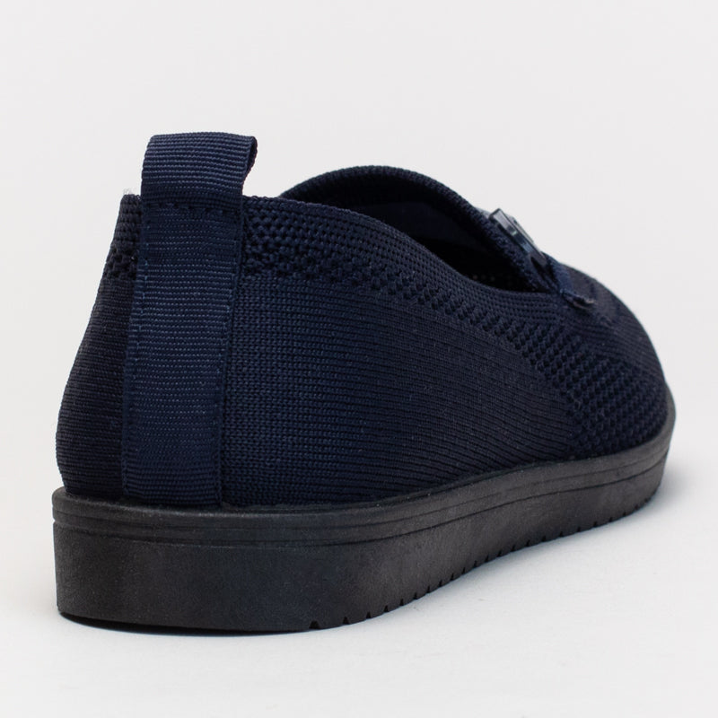 Comfort knit loafer with self colour trim _ 166351