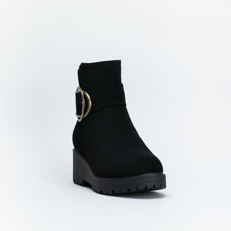 Unreal Women Wedge Buckle Boot _ 137515