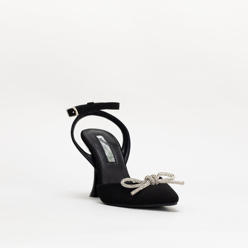 Unreal Women's Bow Trim Pointy Heels _ 143425