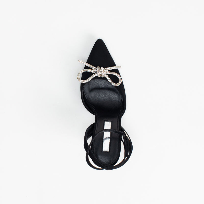 Unreal Women's Bow Trim Pointy Heels _ 143425