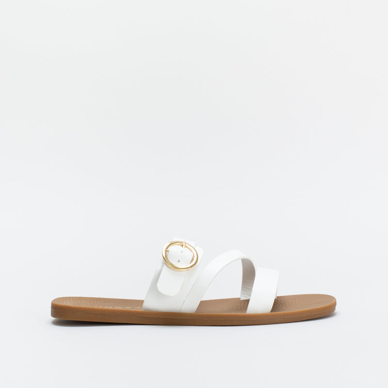 Unreal Women Buckle A-Symetric Mule _ 144808