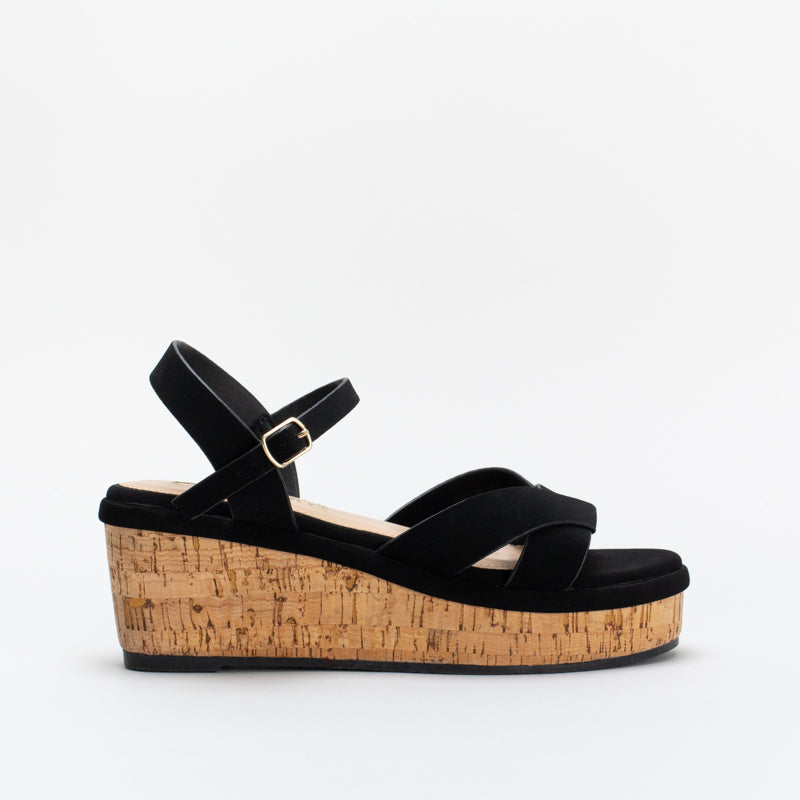 Unreal Women Twist Cork Platform Wedge _ 144996