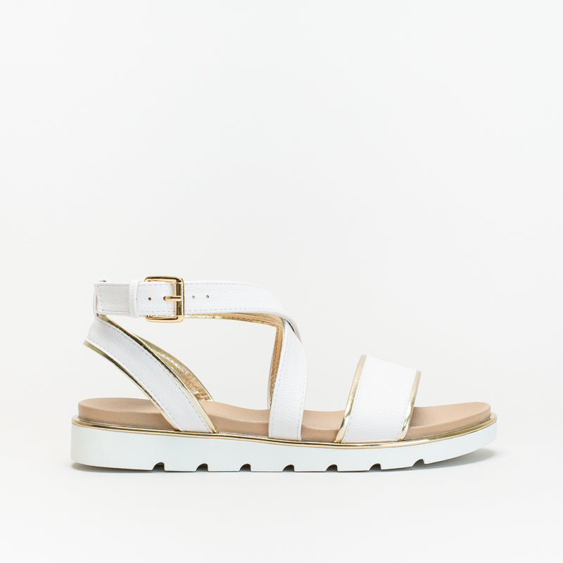 Unreal Women Footbed Sandal With Metallic Edges _ 142876
