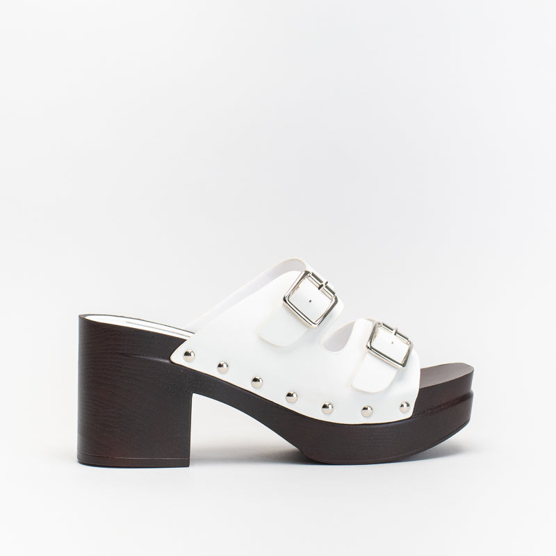 Unreal Women Platform Wood Look Mule _ 140622