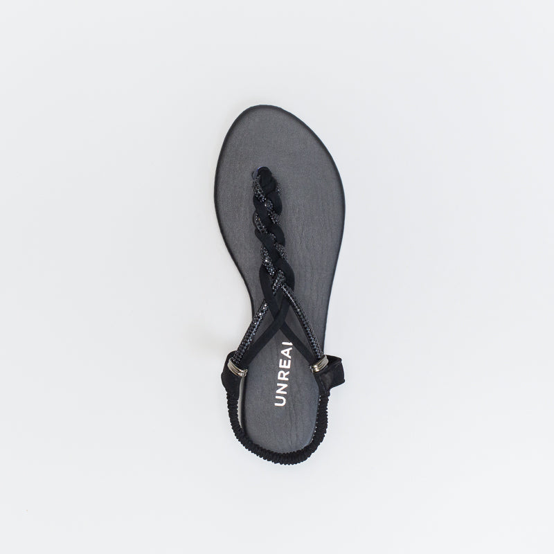 Unreal Women Sq Metal Trim Essential Flat Sandal _ 140478