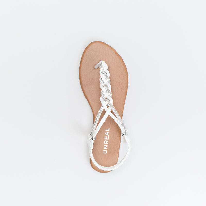 Unreal Women Sq Metal Trim Essential Flat Sandal _ 140478