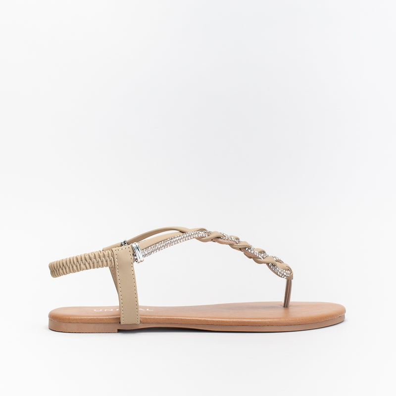 Unreal Women Sq Metal Trim Essential Flat Sandal _ 140478