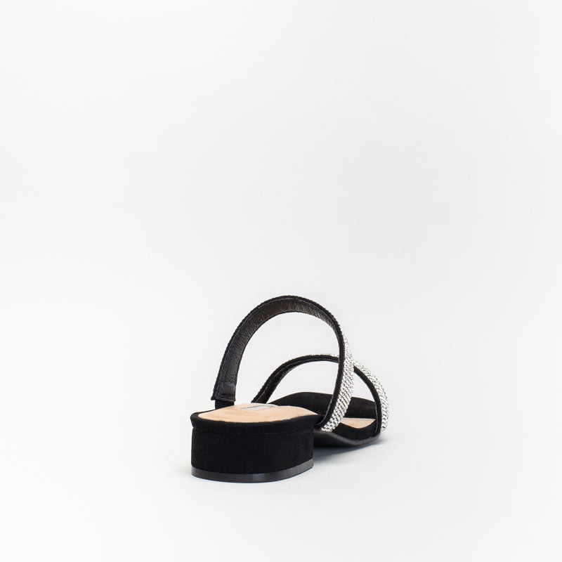Unreal Women Diamante Two Strap Mule Flat _ 140620