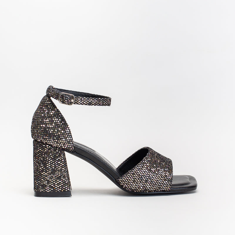 Unreal Women Glitter Flare Block Heel Sandal _ 140633