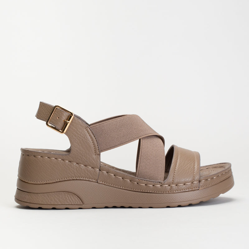 Pc Cross Over Elasticated Wedge _ 166360