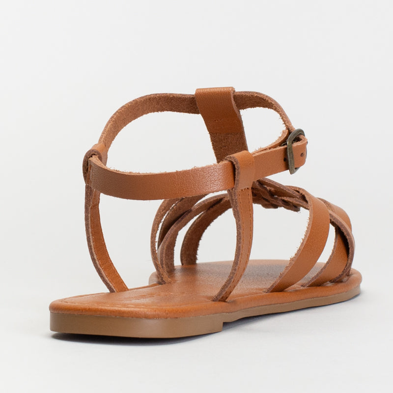 Multi-Strap Leather Sandal _ 171607