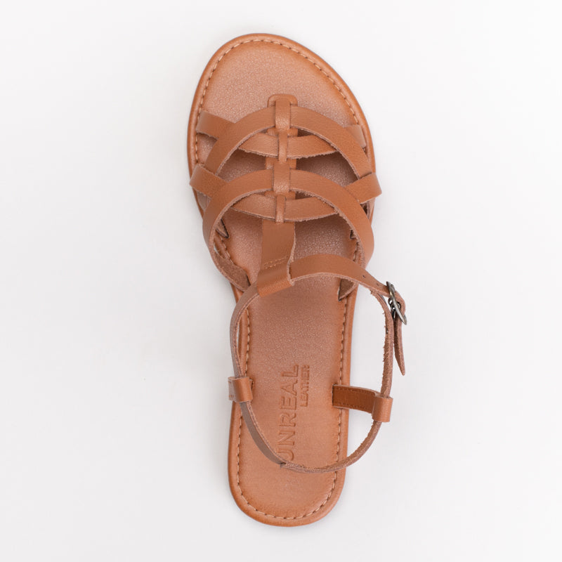 Multi-Strap Leather Sandal _ 171607