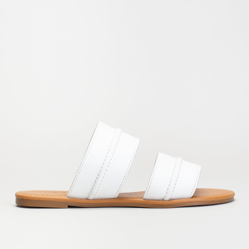 Double Strap Leather Mule _ 171606