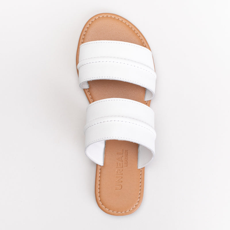 Double Strap Leather Mule _ 171606