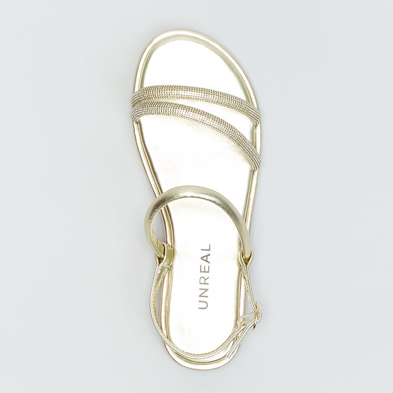 Metallic Tubular Flat Sandal _ 160943