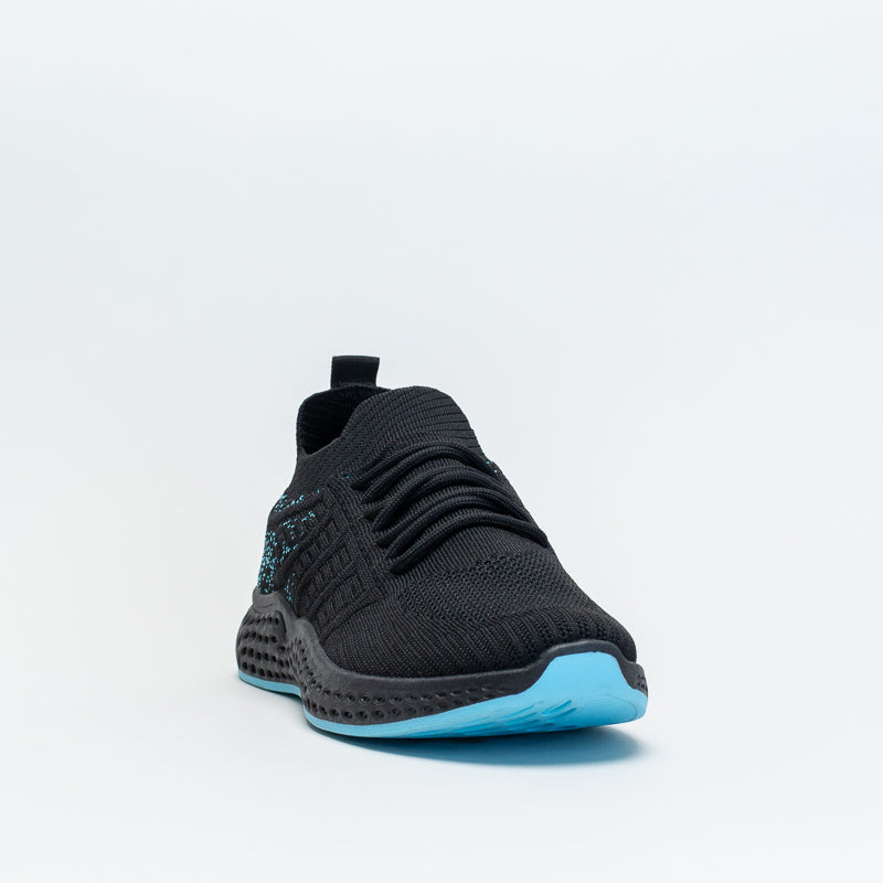 Mancini Men Blue/Blk Multi Knit Trainer _ 141470