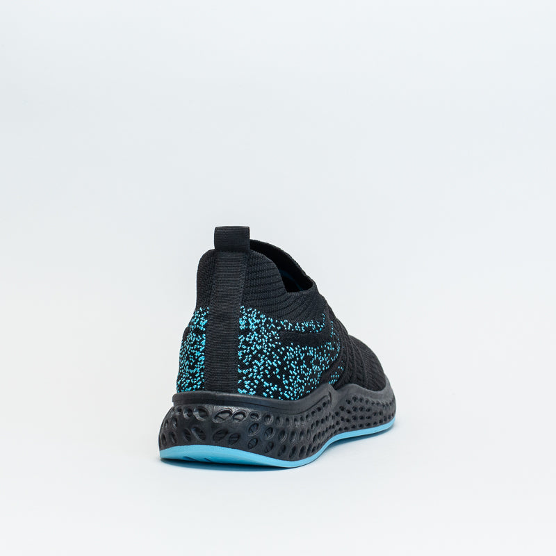 Mancini Men Blue/Blk Multi Knit Trainer _ 141470