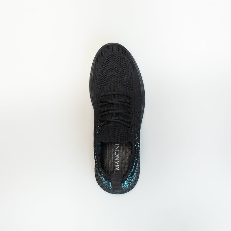 Mancini Men Blue/Blk Multi Knit Trainer _ 141470