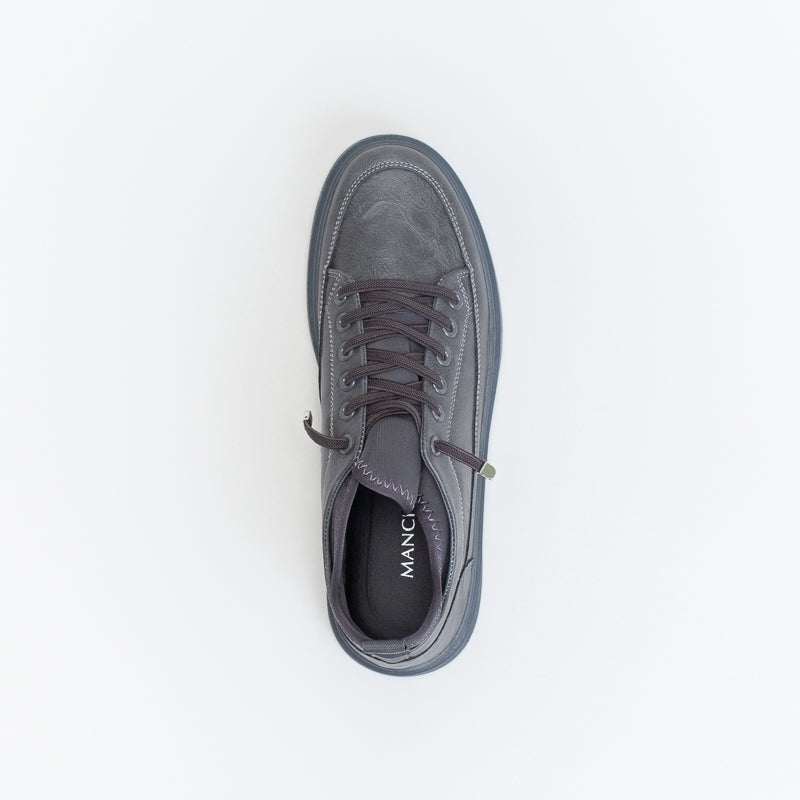 Mancini Men Grey Neoprene/ Pu Court Sneaker _ 141405