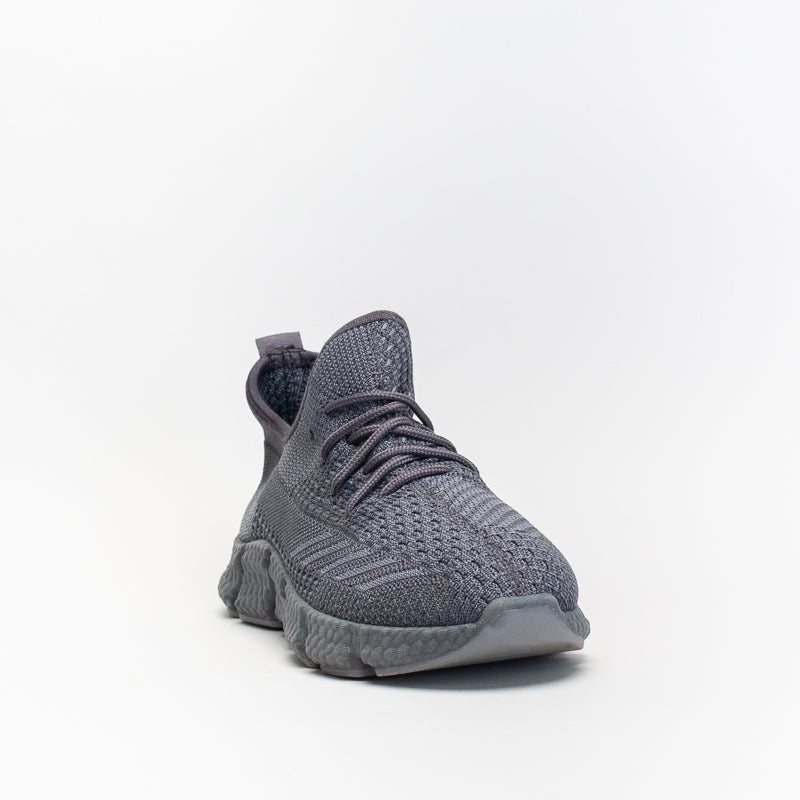 Mancini Men Grey Mono Knit Trainer _ 141472