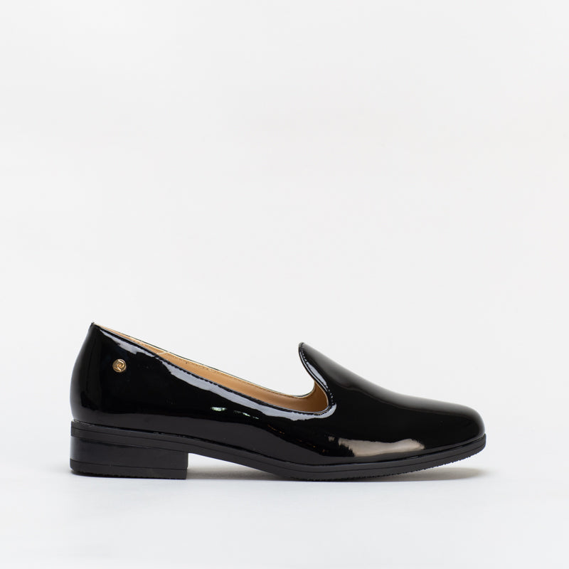 Pierre Cardin Women Patent Smoking Slipper Shoe _ 143482