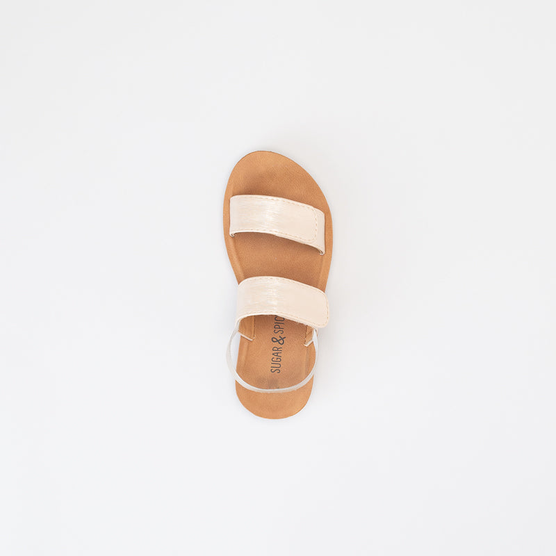 Girls Shimmer Two Band Footbed _ 150804