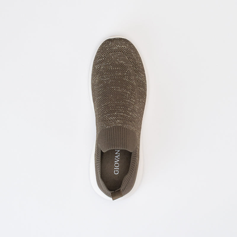 Giovanni Women Lurex Slip On Knit Sneaker _ 150621