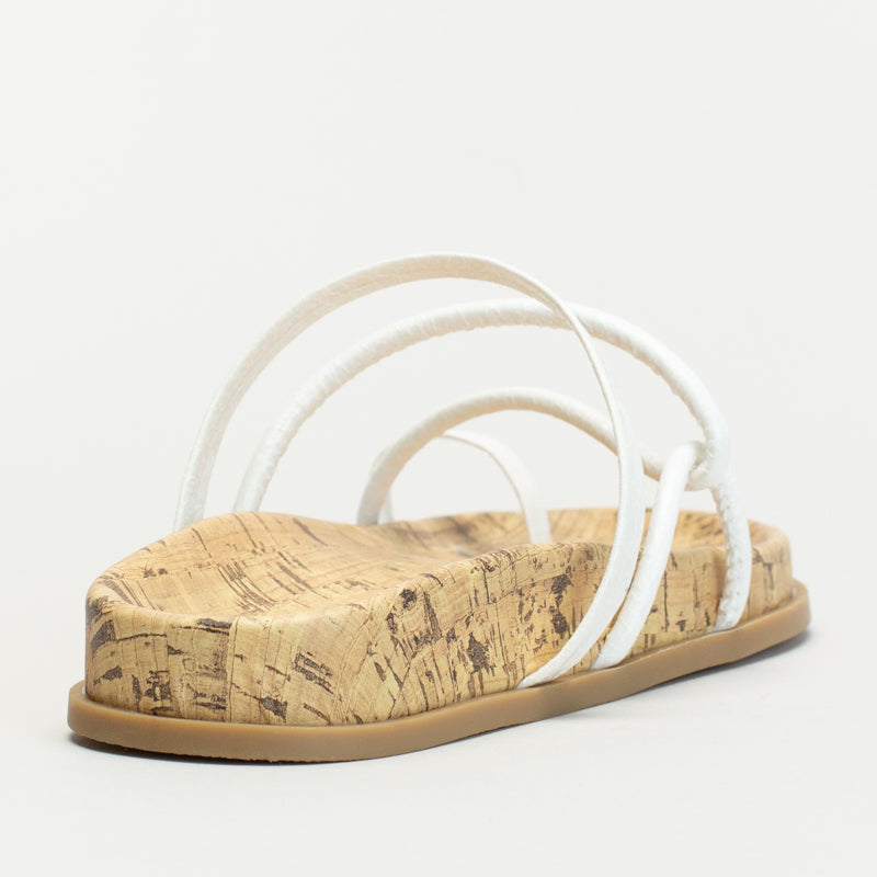 Slip On Cork Sock With Toe Ring Detail