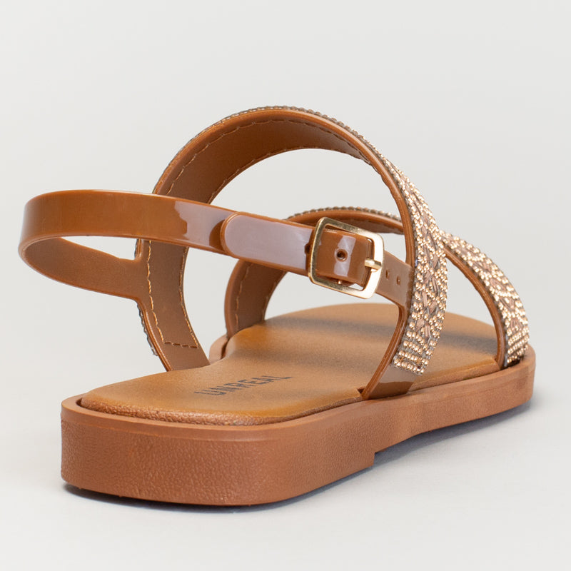 DIAMANTE DOUBLE SLING BACK