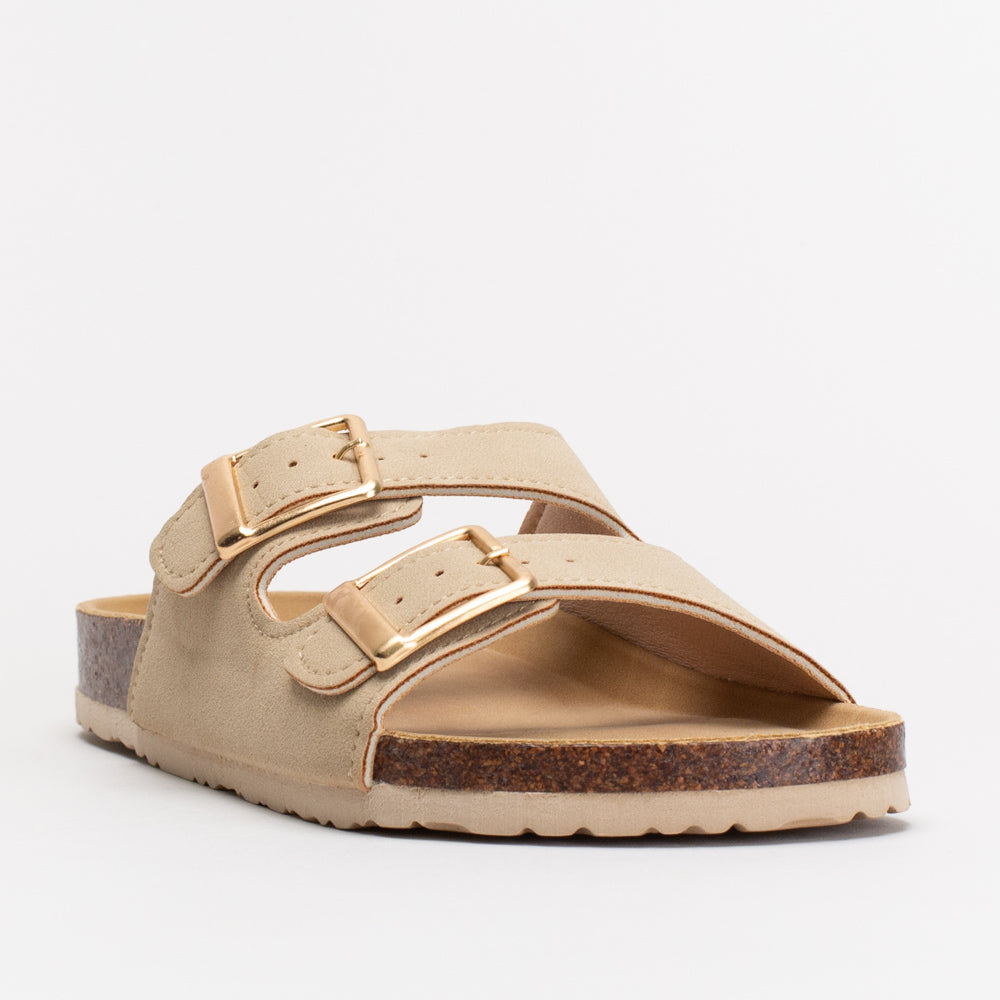 Double Buckle Mule Slide