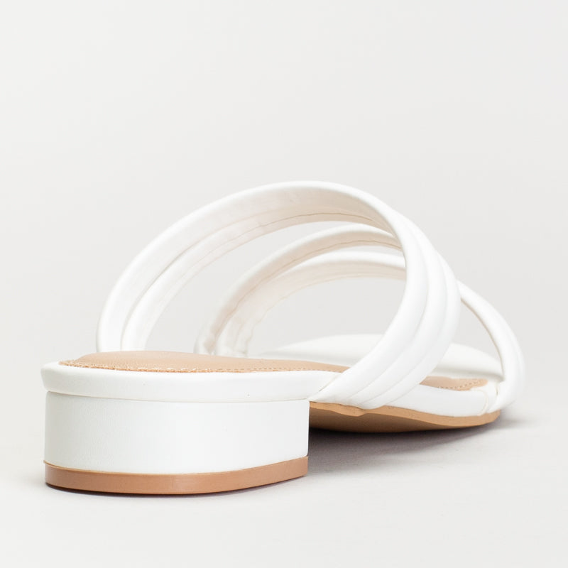 Strappy Slip On Block Heel