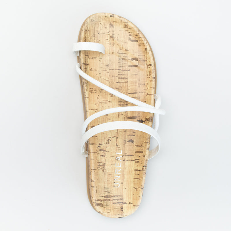 Slip On Cork Sock With Toe Ring Detail