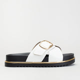 Crossover Sandal With Side Buckle