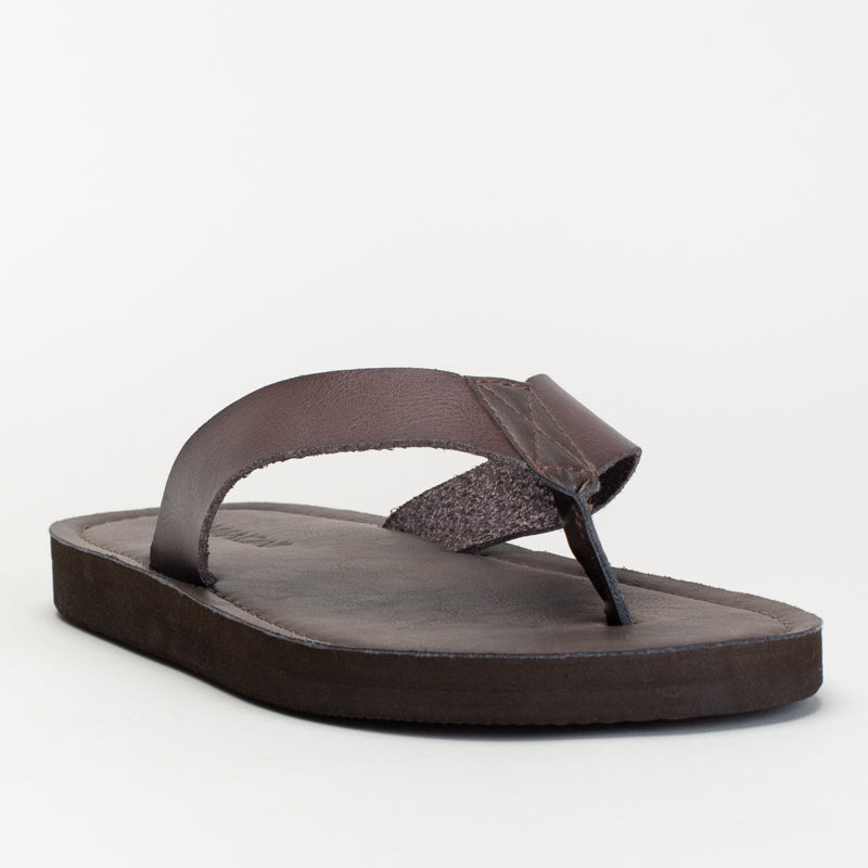 Authentic leather like thong