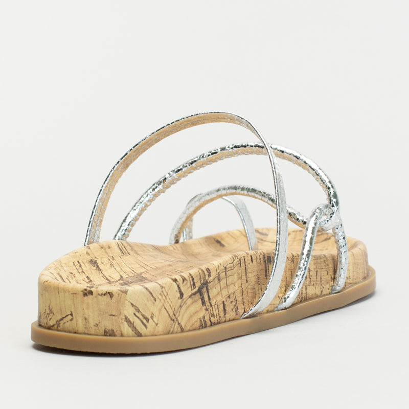 Slip On Cork Sock With Toe Ring Detail