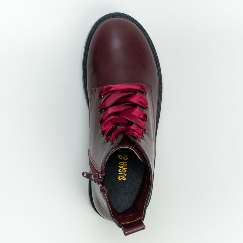 Ribbon Lace Up Boot