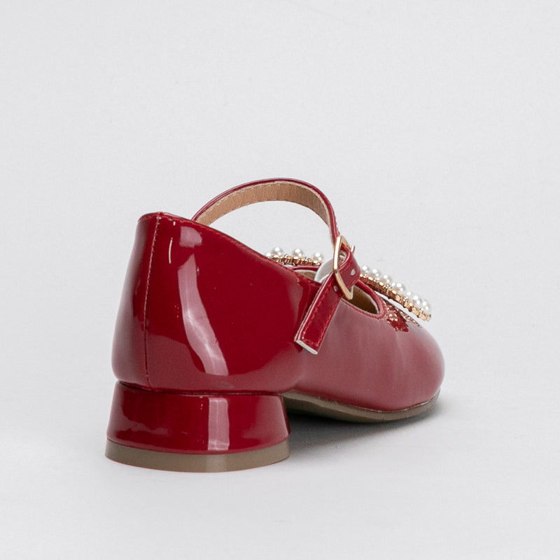 Heeled Pump With Bow