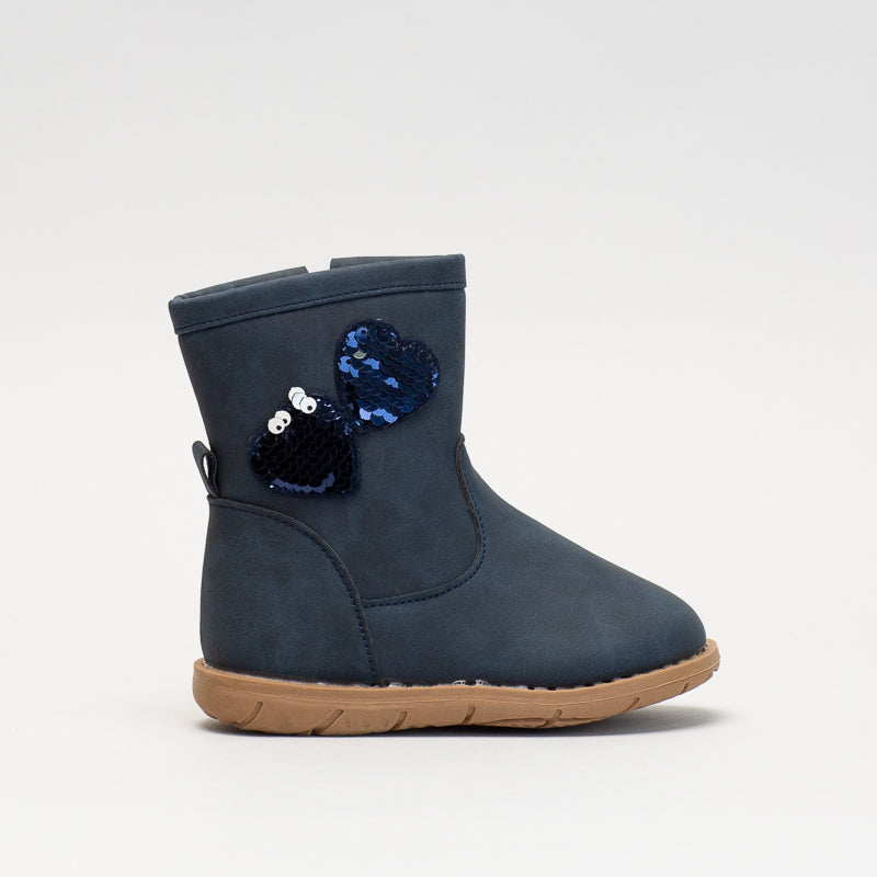 Younger Girls Bootie With Heart Detail