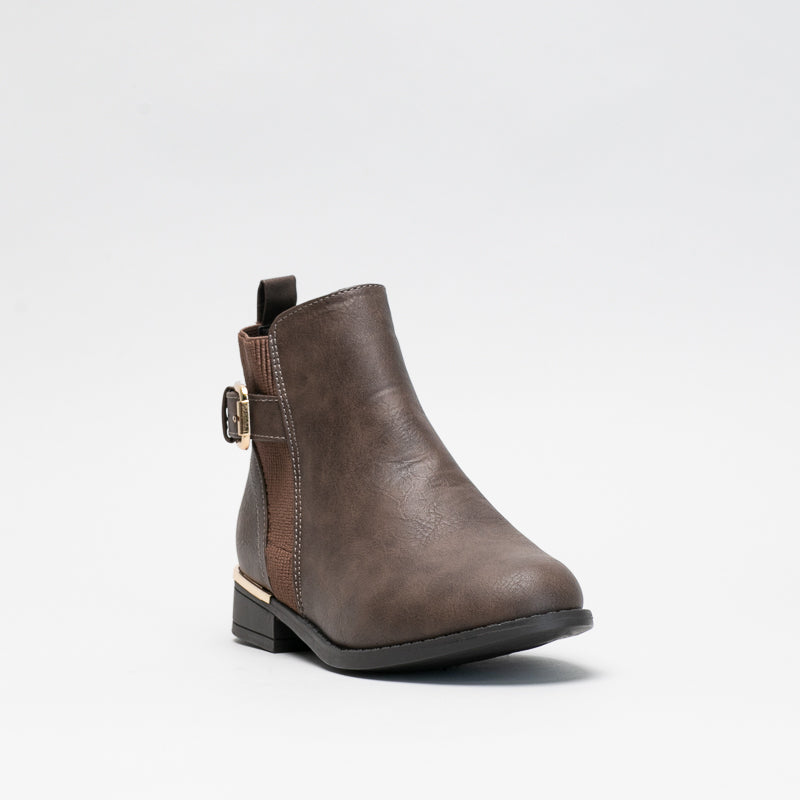 Unreal Women Metal Trim Flat Ankle Boot _ 135618