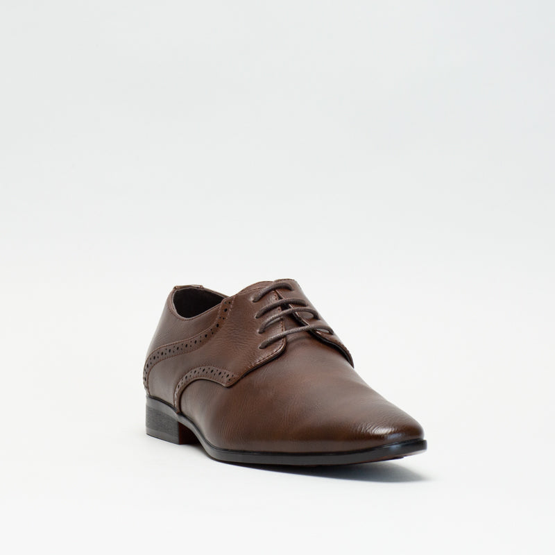 Mancini Men Brown Burnish Derby Classic Lace Up _ 135807