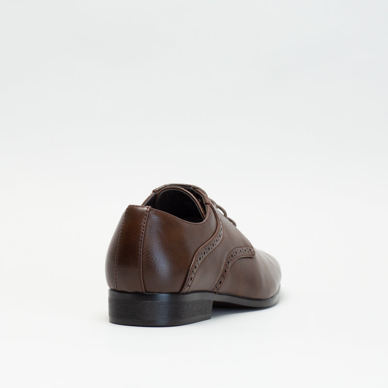 Mancini Men Brown Burnish Derby Classic Lace Up _ 135807
