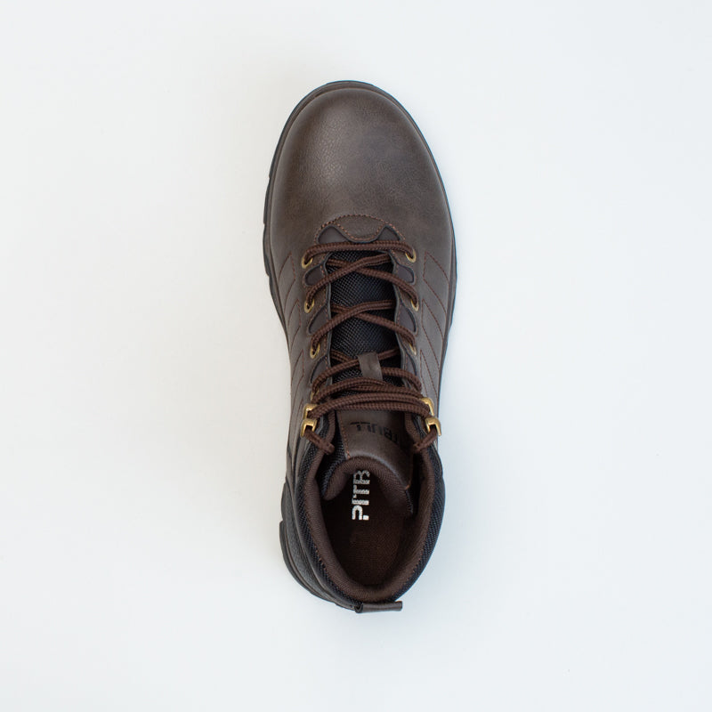 Pitbull Men Brown Lifestyle Hiker Lace Up Boot _ 136301