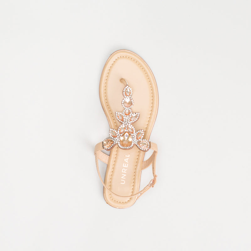 Unreal Women Jewelled Flat Sandal _ 134240