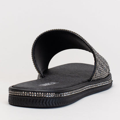 SLIP ON SANDAL WITH DIAMNTE UPPER