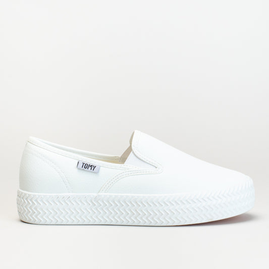 Tomy Linen Platform Slip On
