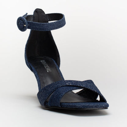 KITTEN HEEL WITH CROSS OVER STRAP