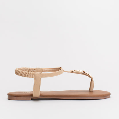 Metal Trim  Thong Flat Sandal