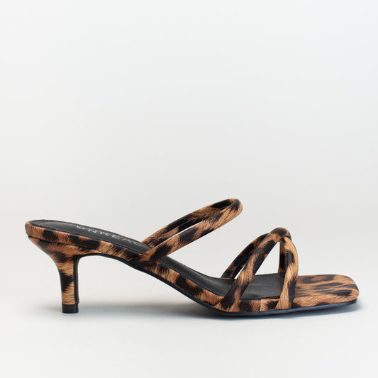 LEOPARD STRAPPY LOW HEEL