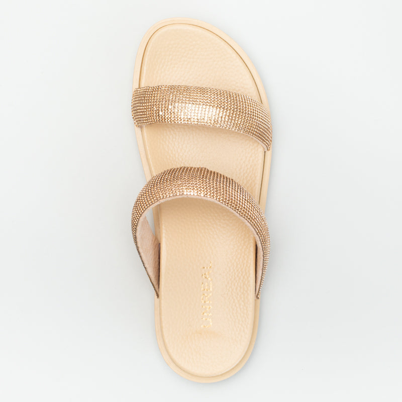 Footbed Double Row Diamante Sandal
